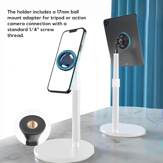Eco-Fused Dual Magnet Phone Mount for Gym - Unleash The Powerful Magnets for Hands-Free 360° Vlogging! MagSafe Compatible, Adheres to Any Metal Surface - for Smartphones, Tripods, and Action Cameras.