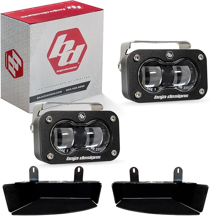 Baja Designs S2 LED SAE Fog Pocket Light Kit for Dodge Dodge Ram 2500/3500 2019+