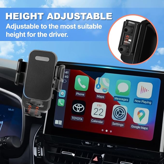 Car Phone Holder Fit for 2019-2025 Toyota Corolla / 2022-2025 Toyota Corolla Cross Accessories Phone Mount 8-inch Screen Fixed Clip, Cell Phone Automobile Cradles Hands-Free 360 Degree Rotation