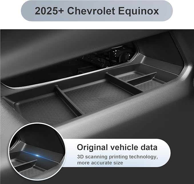 SKTU 2025 2026 Chevy Equinox Center Console Organizer for 2025 2026 Chevrolet Equinox Lower Center Console Tray 2025 2026 Chevy Equinox Accessories 2025 2026 Chevy Equinox Under Console Organizer