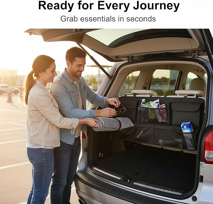 Car Trunk Organizer Backseat Hanging Storage Bag for Subaru Crosstrek Forester Outback Ascent Premium Sport Limited Base Touring XT SUV Accessories 2000-2024 2025