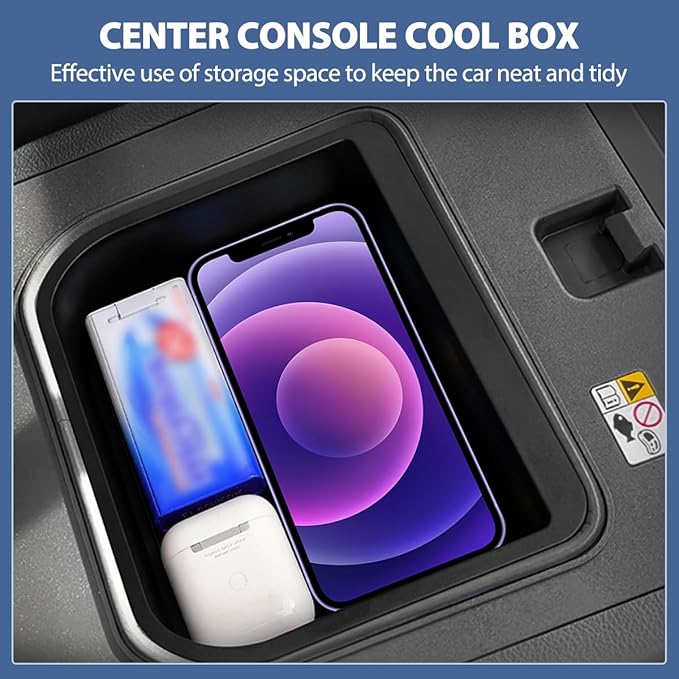 3PCS Center Console Organizer Compatible with Lexus GX 550 2024 2025, Silicone Cup Holder Insert + Cool Box Organizer + Wireless Charging Protective Mat for GX550 Accessories