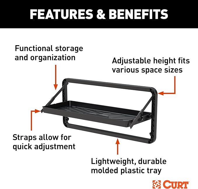 CURT 18425 Pakka Cargo Caddie Seat Back Organizer Tray, 34" x 14"