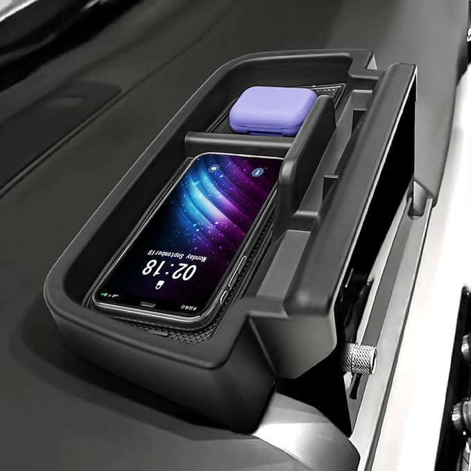 EDBETOS Pilot Center Console Dashboard Organizer Compatible with Honda Pilot Accessories 2023 2024 2025 Elite/Touring/TrailSport/EX-L 9-in Behind Screen Dash Storage Insert Glasses Holder Tissue Tray