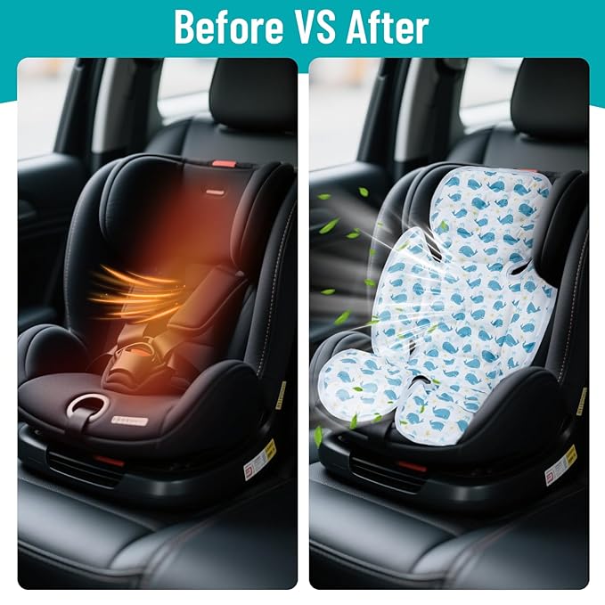 KAKIBLIN Car Seat Cooling Pad, Stroller Cooling Pad for Baby, Universal Double Sided Cooler Pads Gel CarSeat Cooling Pad for Baby Stroller,Chair,Chilling Pads Keep Cool in Summer (Blue)