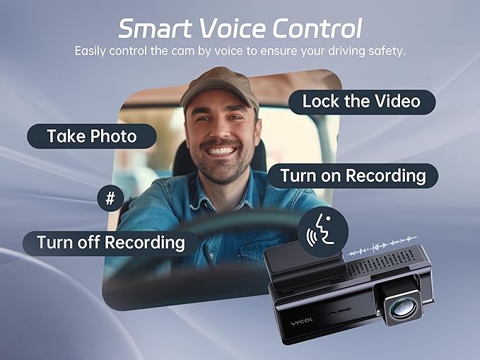 Dash Cam 2.5K WiFi, Dash Camera for Cars with 32GB Card, Mini Dashcam Car Camera, WDR Night Vision,Voice Control, 24H Parking Mode, Support 128GB Max, Front Camera Only