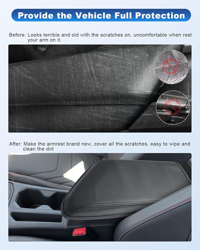 CDEFG Compatible with 2024 VW 2025 Volkswagen Jetta Console Cover for 2020 2021 2022 2023 2024 2025 Jetta Accessories Armrest Cover 2024 Jetta Middle Console Cover Armrest Pad Jetta Arm Rest Cushion