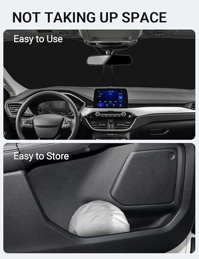 Proadsy Custom Fit Ford Escape 2020-2026 Windshield Sun Shade 4-Layer Foldable Front Sunshade Protector Sun Visor Blocks UV Rays Keep Car Cooler