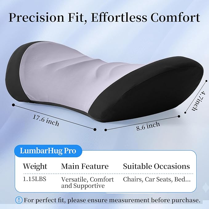 Lumbar Support Pillow for Office Chair - Lumbar Pillow for Car, Memory Foam Ergonomic Lumbar Support Pillow for Car Back Support for Office Chair Back Support Cushion