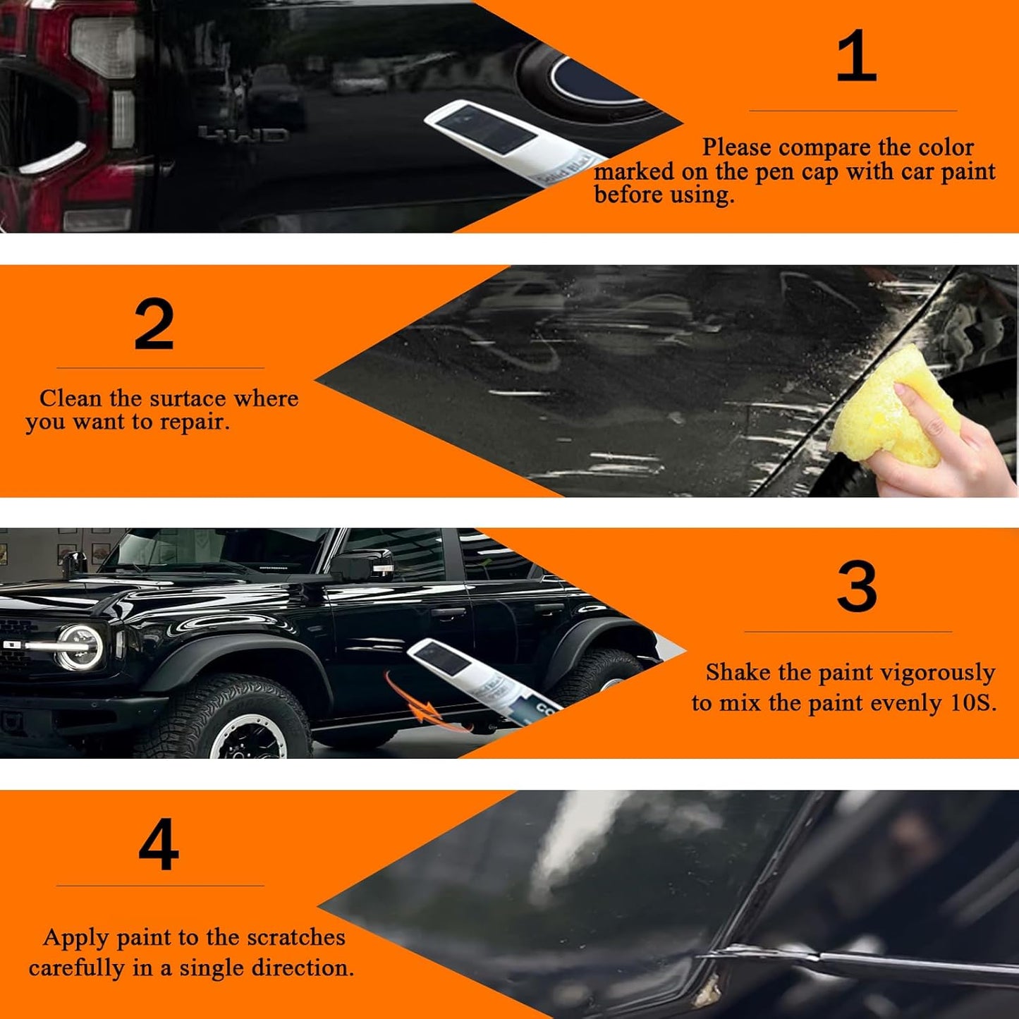 RR Ruby Red Metallic Tricoat Touch Up Paint for Ford, Car Paint Pen Scratch Repair Two-In-One Touch Up Paint, Premium Car Scratch Remover for Deep Scratches