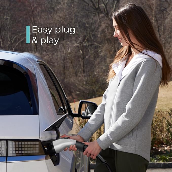 Lectron Tesla to J1772 EV Charging Adapter – NACS Converter, 48 Amp & 240V, Compatible with Tesla High Powered Connectors, Destination Chargers & Mobile Connectors for J1772 Electric Vehicles