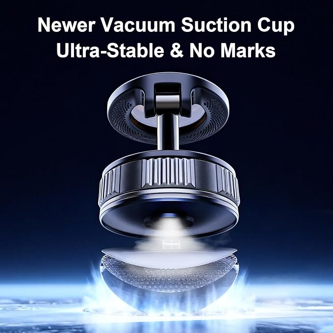 [2026 NEW] for MagSafe Car Phone Holder,Upgraded Magnetic Suction Cell Phone Mount for Dashboard Windshield Screen,Tesla Truck Van GPS Stand Cradle for iPhone 17 Pro Max 16 15 14 13 12 Samsung Android