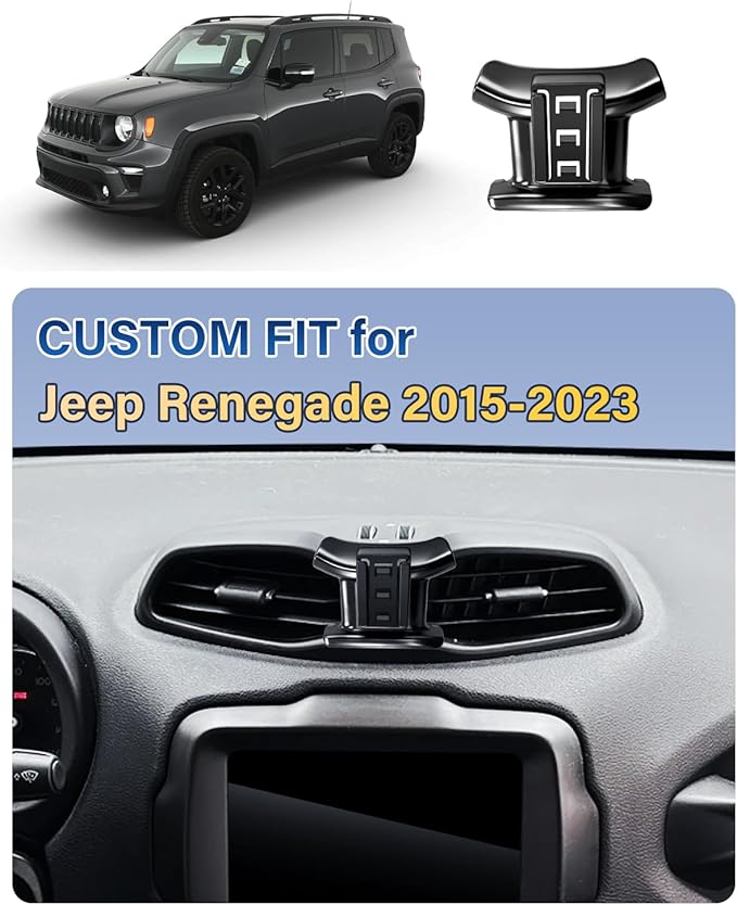 SKYLOTEC Phone Holder for Jeep Renegade 2015 2016 2017 2018 2019 2020 2021 2022 2023 Accessories Car Magnetic Phone Mount Compatible with MagSafe, Strong Magnets Fast Wireless Charger Cell Phone Base