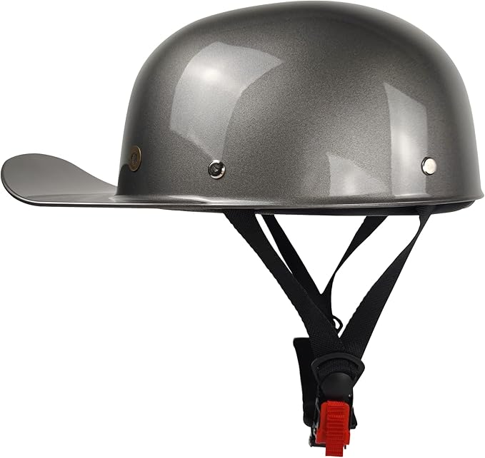 Adult Unisex Black Half Motorcycle Helmet, DOT Approved, for Chopper Moped Scooter Motorbike Electric