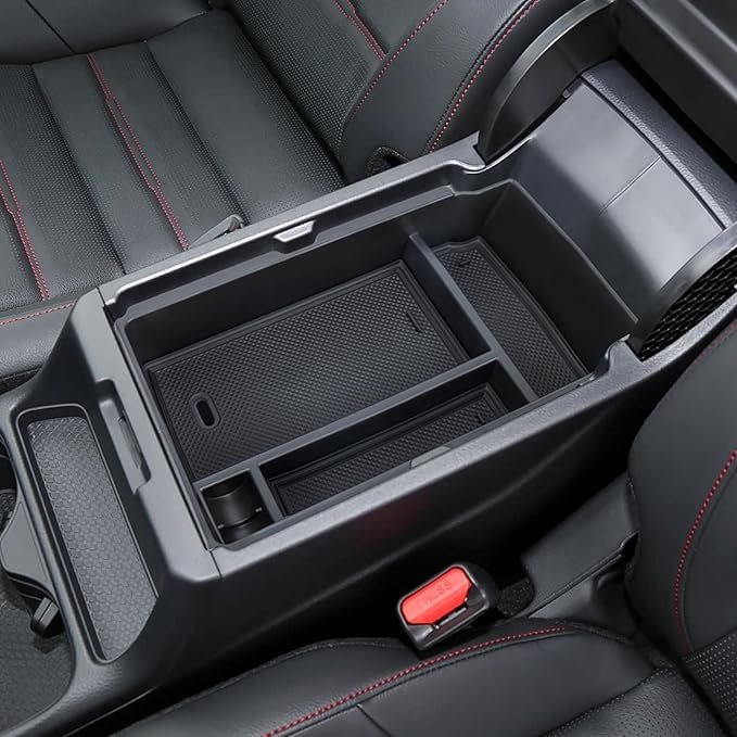 Center Console Organizer Compatible with 2026 2025 2024 2023 Honda CRV Armrest Storage Box Coin and Glass Holder ABS Plastic Insert Secondary Storage Interior Accessories