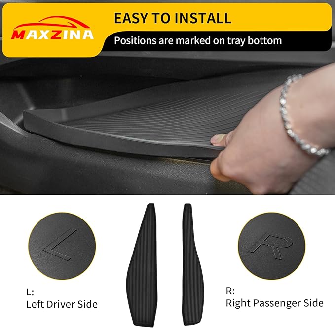 Gear Shift Side Storage Compatible with 2021-2025 Ford F150 Silicone Center Console Side Lower Storage Tray Gear Shifter Organizers 2PCS for 2024 F-150 Accessories