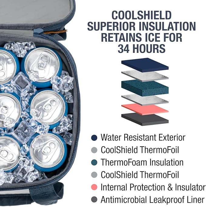 CleverMade Collapsible Insulated Cooler Bag – Leakproof Soft Cooler for Beach, Travel, Car – Bottle Opener