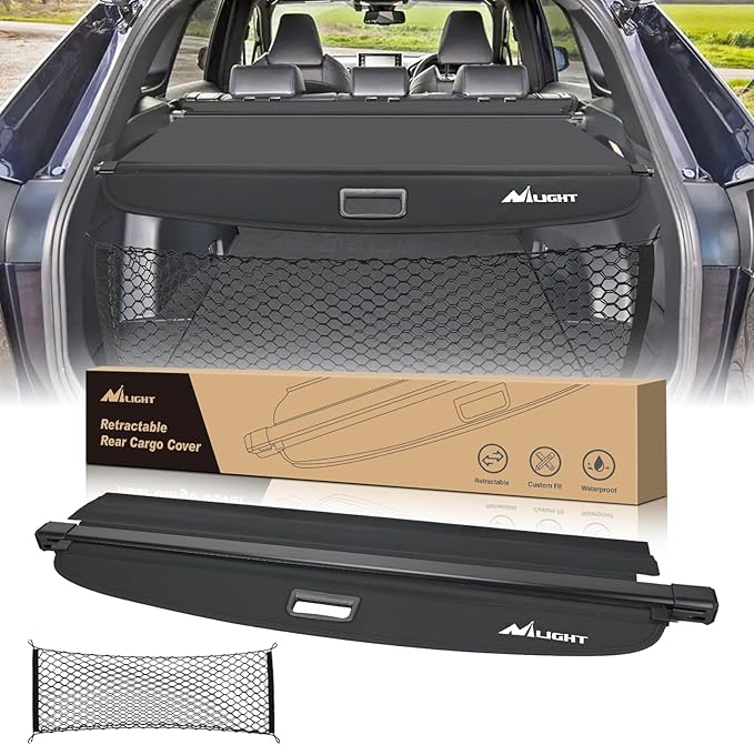 Nilight Cargo Cover Fit for Toyota RAV4 2019 2020 2021 2022 2023 2024 2025, Retractable Privacy Security Shield Shade Rear Trunk Cover, with Trunk Storage Net