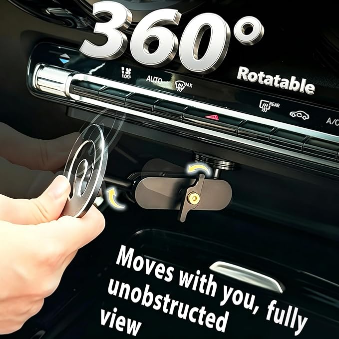 360° Rotation MagSafe Car Phone Mount for Mercedes-Benz 2025 G-Class, 2020-2025 GLE GLS GLA EQA CLA, 2019-2025 GLB EQB A/B-Class, AMG & Maybach,Original Fit No-Drill Installation Accessories