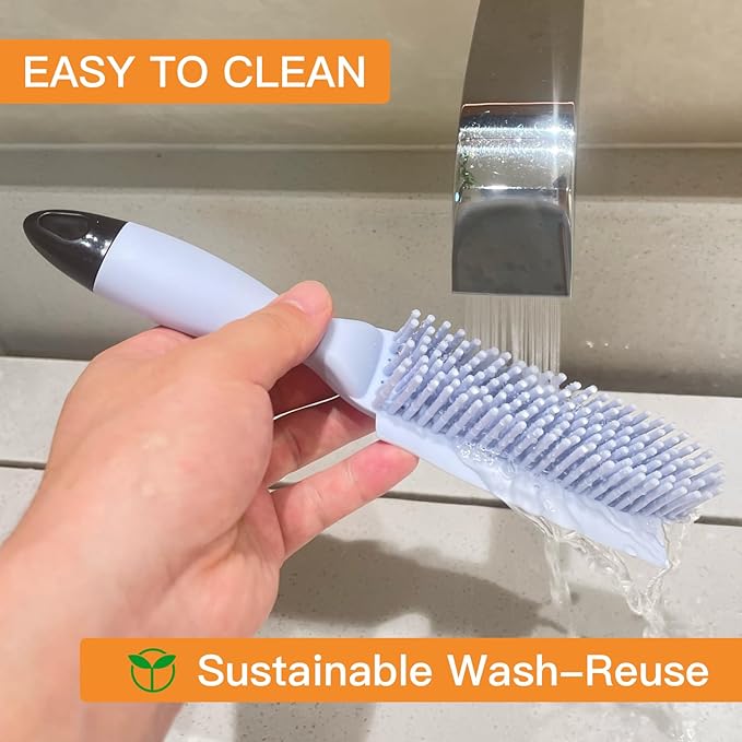 Professional Rubber Dog Hair Remover Brush for Car & Home – Auto Detailing Tool Removes Pet Hair from Vehicles, Furniture, SUVs, Trucks, RVs