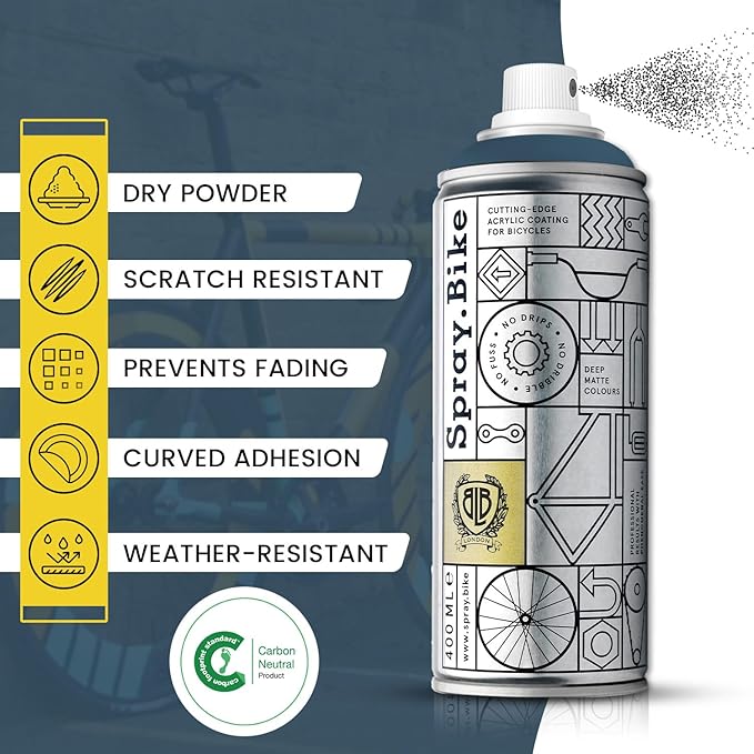 Spray.Bike Spray Paint | Designed Mainly for Bicycles | Multi-Use Acrylic Spray Paint for Metal, Plastic | High Coverage Bike Paint, 400ml, Storm