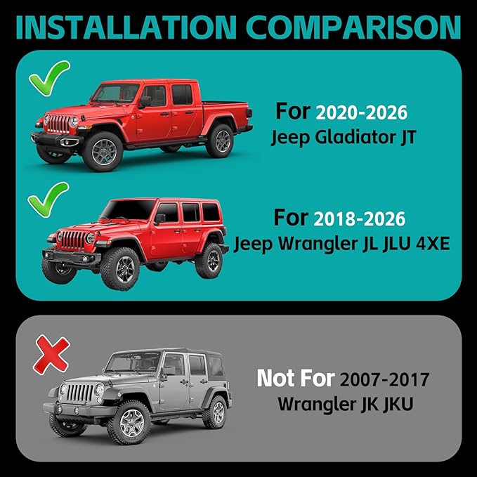 Rear Door Pocket Cup Holder Organizer Compatible with 2018-2026 Jeep Wangler JL JLU 4xe Rubicon Sahara & Gladiator JT Accessories, Metal Door Side Insert Storage Box Expansion Accessories