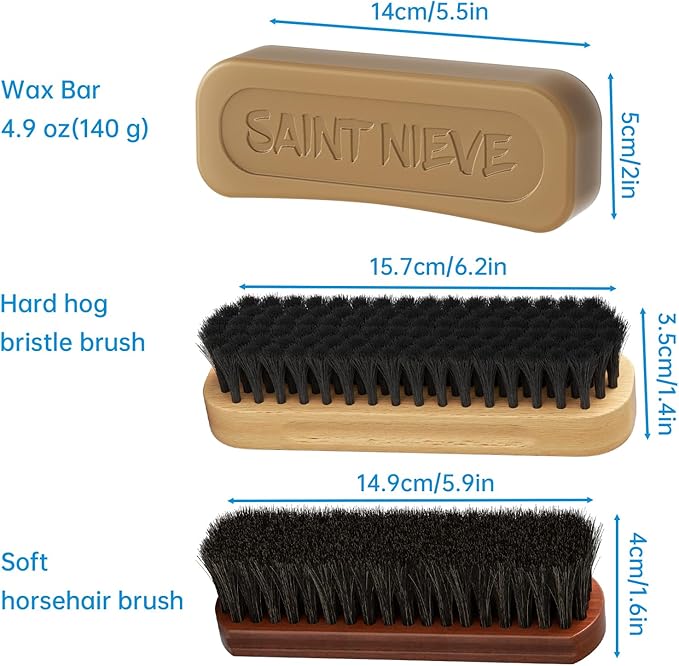 Football Prep Kit with Beeswax & Dual Brushes – Leather Football Conditioning Set for Grip, Break-in & Maintenance