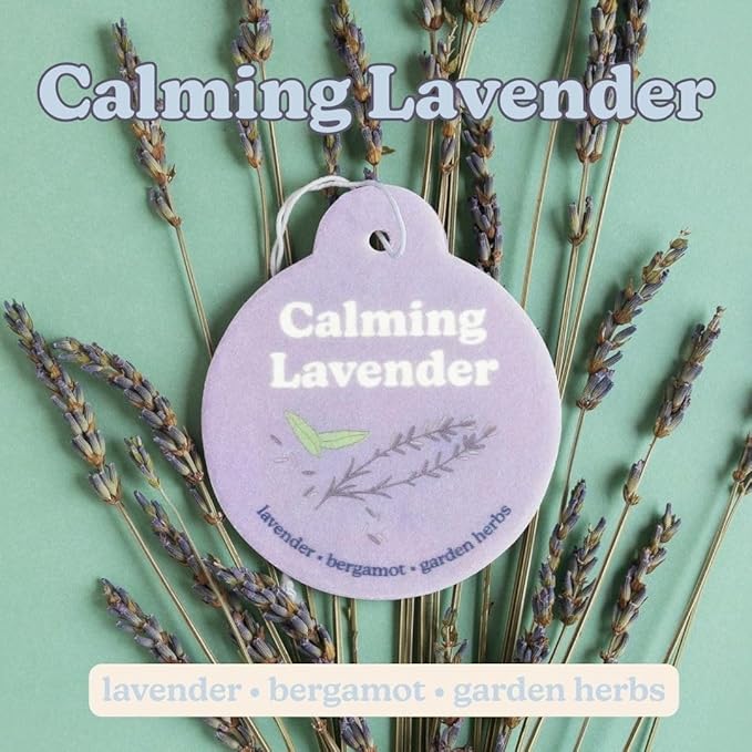 Happy Wax Clean Mix Car Charms 4-Pack Included Scents: Lemon Verbena, Fresh Cotton, Happy Days, Calming Lavender