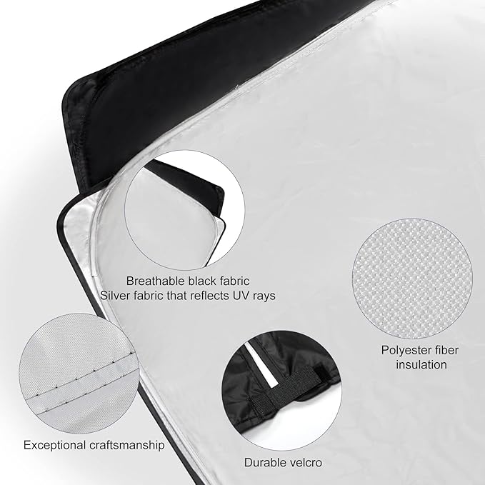Custom Fit Windshield Sunshade for 4Runner 2010-2025 | 5th Gen SUV Sun Shield | Max UV Blocking & Heat Reduction | Foldable Sunshade for SR5, Trail, Limited Trims | Easy to Install