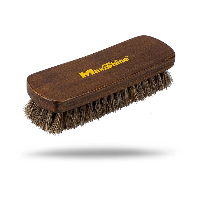 Maxshine Universal Natural Fine Horse Hair Brush – Sturdy Yet Soft Bristles for Car Detailing – Ideal for Cleaning Carpet, Upholstery, Leather & Interior Surfaces