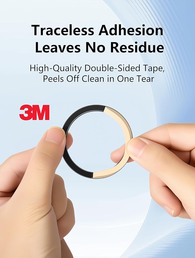Metal Ring for Phone Case(0.4mm)，Compatible with Magnetic Ring Charger/Mount/Phone Holder Conversion Accessories，Applicable Universal Adhesive Metal Rings(NO Magnet) for iPhone Samsung Case(10PCS)