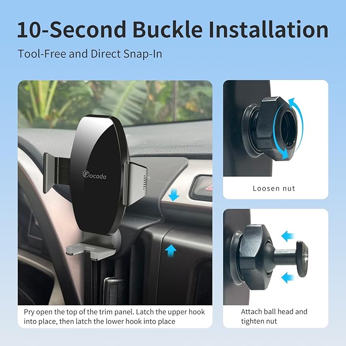 Car Phone Mount for Toyota RAV4 2013–2018 Vehicle-Specific Dash-Mounted Phone Holder with Upgraded Metal Ball Joint,Stable 360° Rotation Car Cell Phone Holder,Toyota RAV4 Auto Accessiores