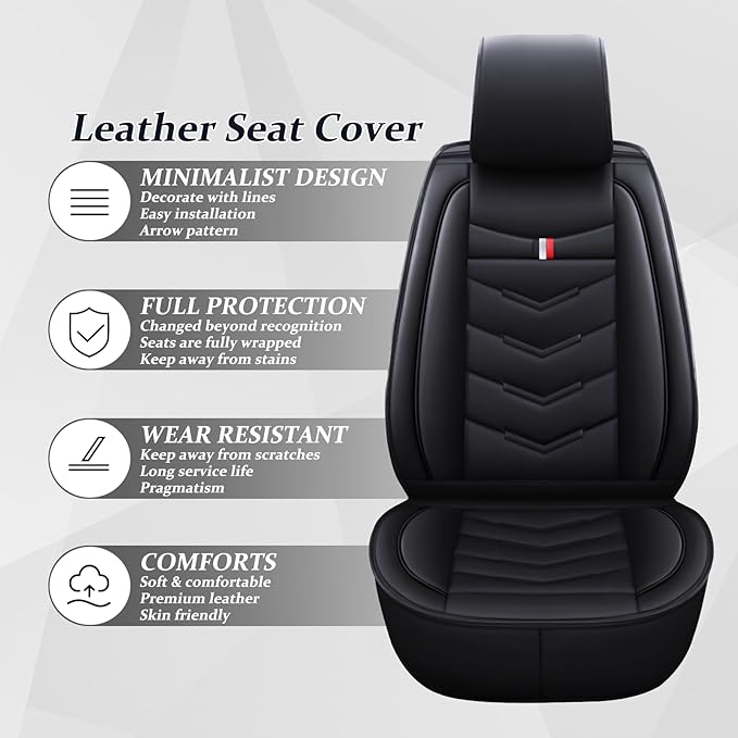 Car Seat Cover 7 Seats for Ford Explorer 2000-2025, Waterproof Durable Compatible Airbag, Premium Leather Seat Protector(7 Seats Luxury,Black)