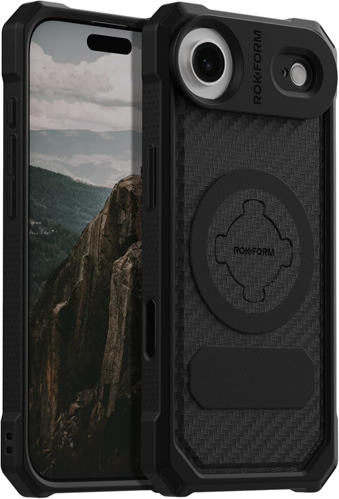 Rokform Rugged Case Compatible with iPhone 17 Air, Magnetic Cover (Black)