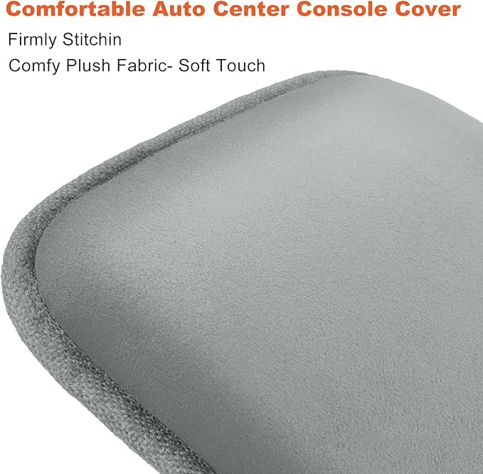 surpassme Car Center Console Pad Protector, Comfortable Car Armrest Seat Box Cover/Cushion Universal for Car/SUV Cushion Accessories(Grey)