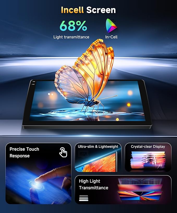 4G 128G Car Stereo for Honda Civic 2006 2007 2008 2009 2010 2011 Radio,10.1" Incell Touchscreen Wireless Carplay Android Auto 36EQ Bluetooth 5.0 Android 15 GPS WiFi FM/RDS Backup Camera