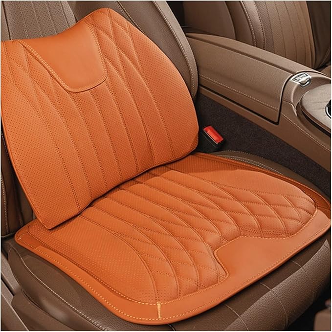 F Car Seat Cushion for BMW All Model I3 I4 I8 X1 X2 X3 X4 X5 X5M X6 X7 Z4 Car Lumbar Support Pillow Auto Seat Waist Back Cushion Y (Color : Orange A)