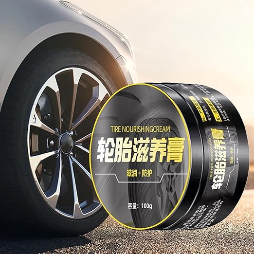 Tire Polish Paste – Stain Remover Cream, Multipurpose Wheel Cleaner | Glossy Tire Dressing Solution, Rim Restoration Polish, Auto Detailing Gel for Vehicles, Workshop, Garage, Cleaning Station, Car