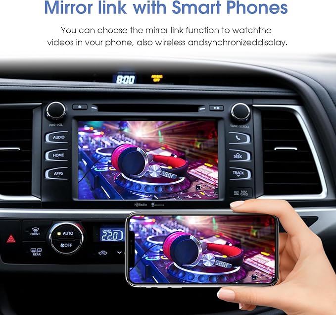 Wireless Carplay Android Auto Adapter for Toyota with Entune2.0 2014-2019, OEM Screen Upgrade Decoder Box muItimedia Interface Retrofit Kit for Toyota Corolla,Tacoma, Camry,Avalon Prius, Sienna