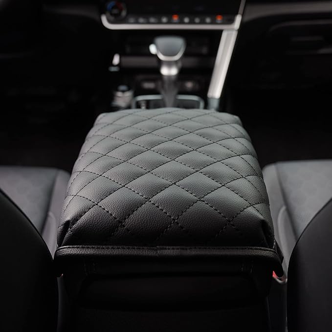 KMMOTORS Seltos(2020~2025) Center Console Cover, Armrest Cushion, Console Protector, Vegan Leather, Seltos Accessories