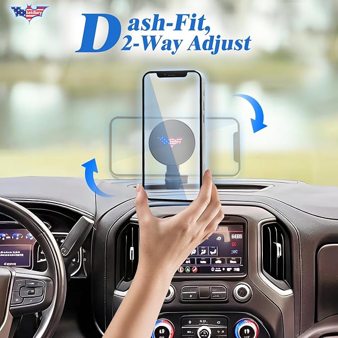 2024 Silverado 1500 Magnetic Phone Mount Compatible with 2019-2024 Chevy Silverado & 2019-2021 GMC Sierra，No-Drill Metal Cell Phone Holder for Dash Platform Car Accessories