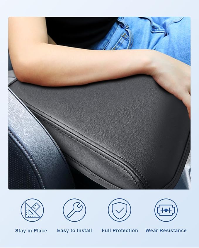 CDEFG Compatible with 2024 VW 2025 Volkswagen Jetta Console Cover for 2020 2021 2022 2023 2024 2025 Jetta Accessories Armrest Cover 2024 Jetta Middle Console Cover Armrest Pad Jetta Arm Rest Cushion