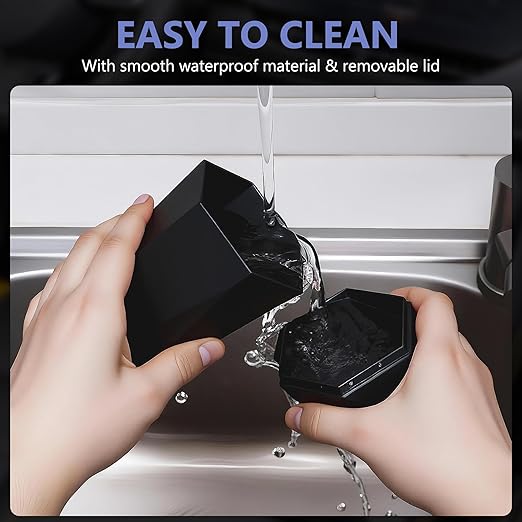 Car Trash Can with Lid - 1-Pack, Interior Accessories for Vehicles, Leakproof Garbage Can with 15 Detachable Trash Bags, Multipurpose Organizers and Storage Solutions for Home and Office