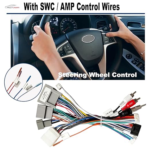 16Pin Aftermarket Android Car Radio Harness Adapter for Honda Civic 2012-2015 CR-V 2012-2015, 16Pin Android Car Stereo Wiring Harness with SWC Radio Antenna Adapter for Honda Civic CR-V