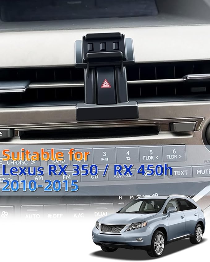 PZK Car Phone Mount for L-EXUS RX 350/ RX 450h 2010 2011 2012 2013 2014 2015 Accessories Custom Air Vent Compatible with Magsafe Car Phone Holder 360° Rotation Cell Phone Automobile Cradles