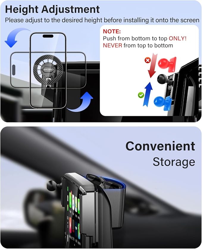 Car Phone Holder for Mazda CX-5 CX5 2021 2022 2023 2024 2025 Accessories 10.25-Inch Screen Fixed Clip, Automobile Cradles Magnetic Phone Mount Compatible with MagSafe, Strong Magnets Cell Phone Base