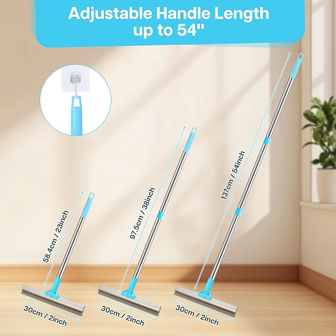 3 PCS Carpet Rake for Pet Hair Removal, Reusable Pet Hair Carpet Rake with 54” Adjustable Long Handle, Pet Hair Remover Scraper Rake Carpet,Dog Hair Broom for Rugs,Mats,Couch and Furniture.