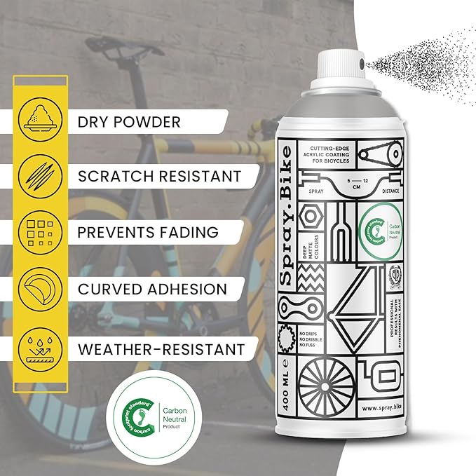 Spray.Bike Spray Paint - Silvertown | Designed Mainly for Bicycles | Multi-Use Acrylic Spray Paint for Metal, Plastic | High Coverage Bike Paint, 400ml