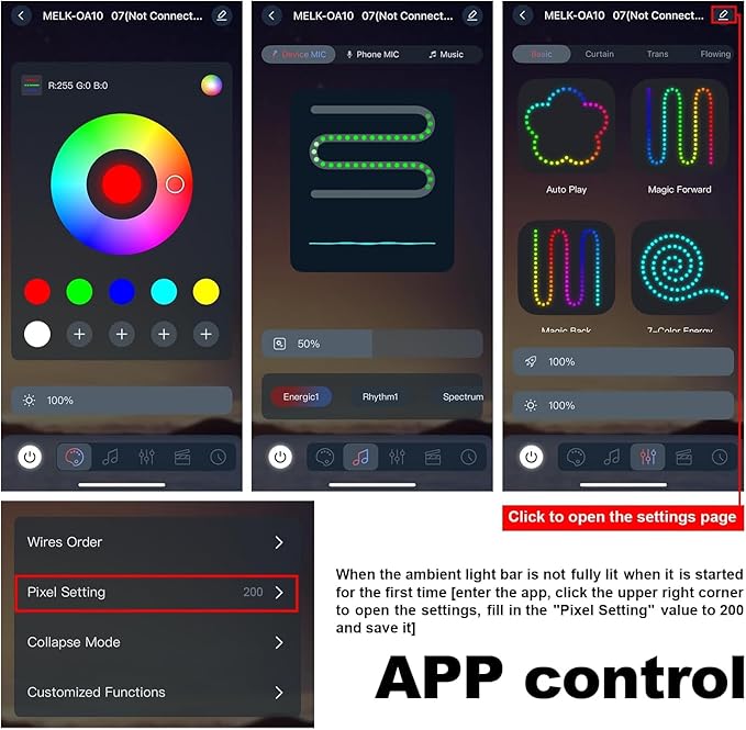 RGB Car Ambient Light Kit with APP Control & Music Sync, for Honda/Toyota CR-V Civic Accord Pilot All Vehicle Models, Plug and Play OBD Interior LED Atmosphere Lighting