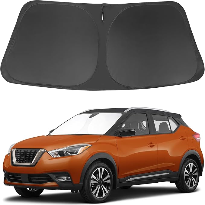 Windshield Sun Shade Custom Fit 2018 2019 2020 2021 2022 2023 2024 Nissan Kicks S SV SR Crossover Accessories Front Sunshade Sun Visor Protector Keeps Cool